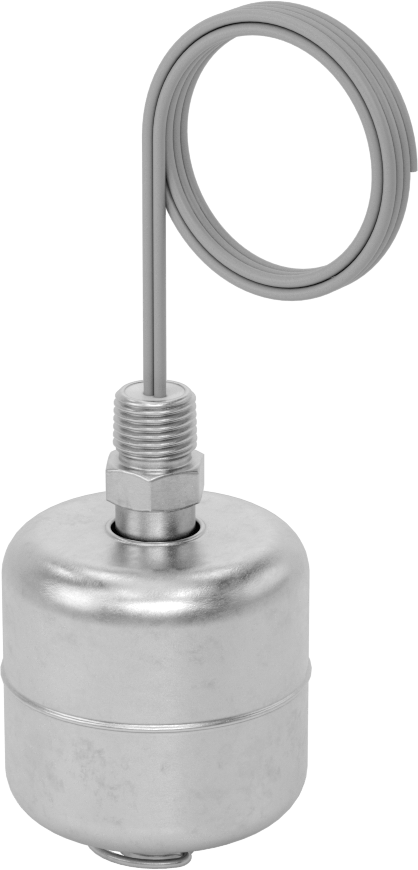 Dikey Montajlı Şamandıra Anahtarı, Yiyecek ve İçecek için, 316 Paslanmaz Çelik, 1/4 NPT Erkek, 35°-480°F