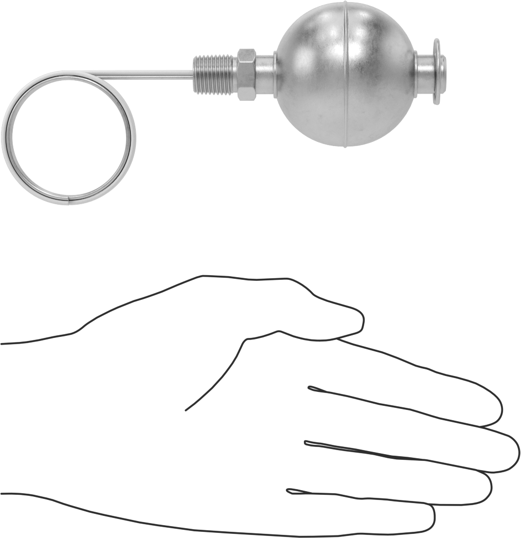 Dikey Montajlı Şamandıra Anahtarı, Yiyecek ve İçecek için, Paslanmaz Çelik, 1/4 NPT Erkek, 1A, 120 V AC'de