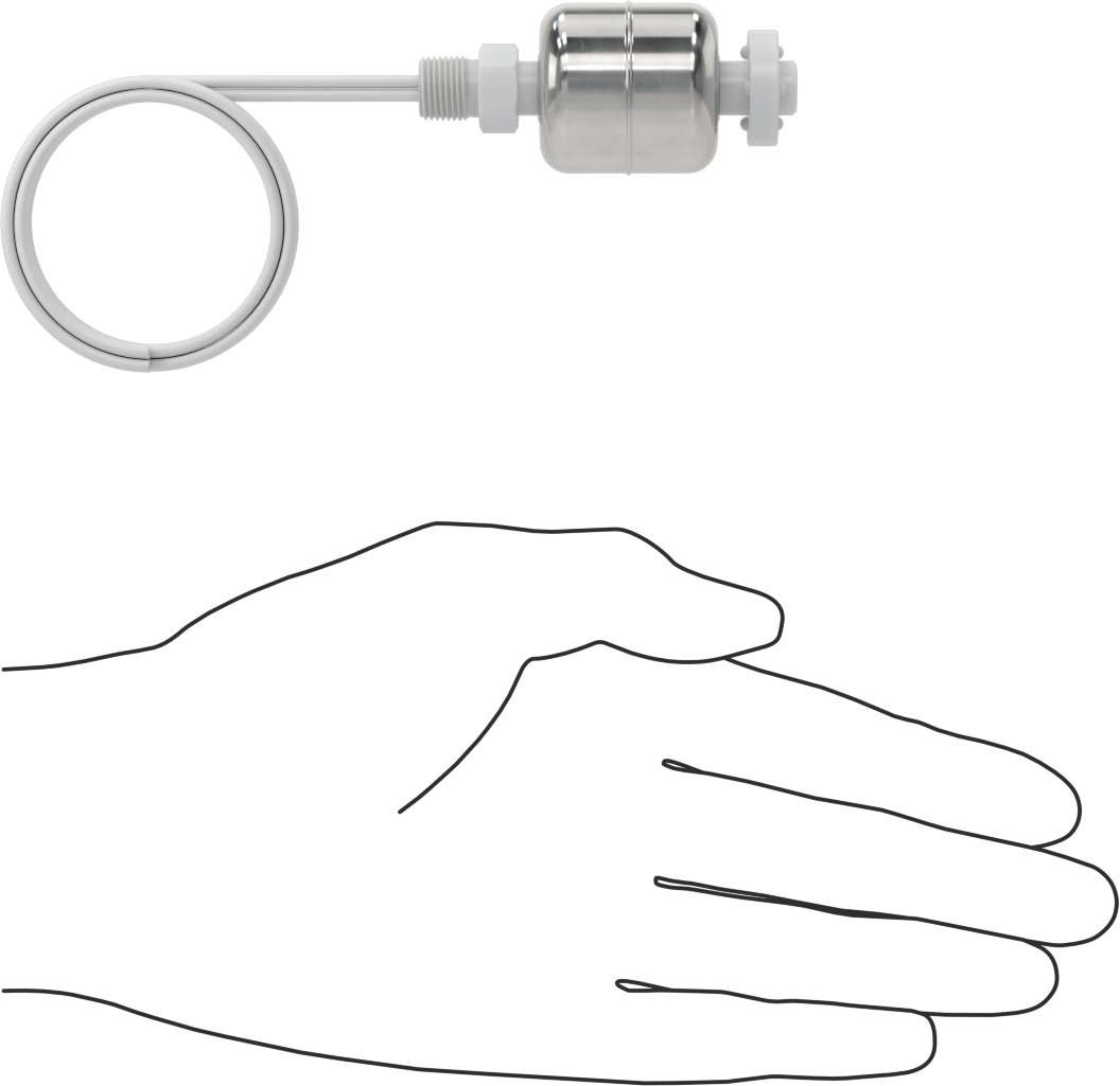Dikey Montajlı Şamandıra Anahtarı, Yağ için, 1/8 NPT Tank Bağlantısı, Metal Şamandıra