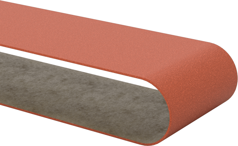 Paslanmaz Çelik ve Sert Metaller için Zımpara Bandı, 80 Kum, 1-1/2" Genişlik, 30-11/16" Uzunluk