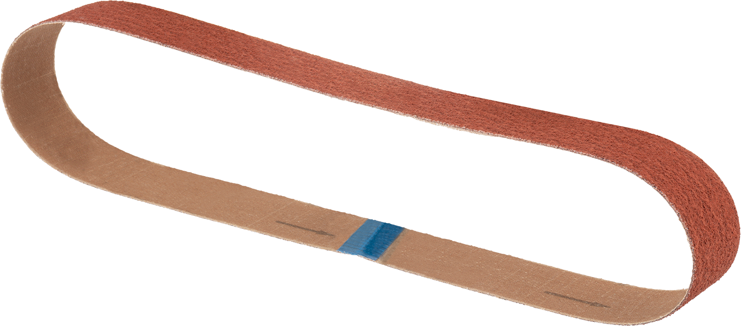 Paslanmaz Çelik ve Sert Metaller için Zımpara Bandı, 50 Kum, 1-1/2" Genişlik, 30-11/16" Uzunluk