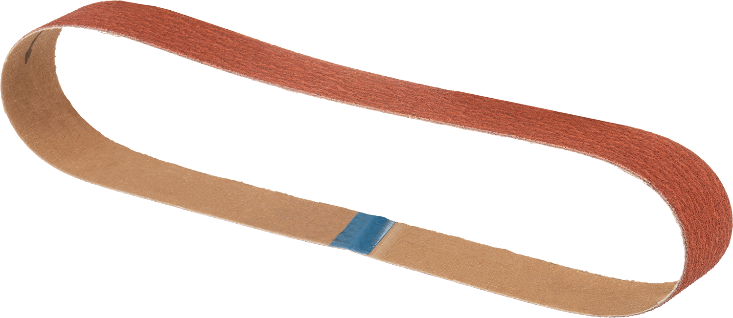 Paslanmaz Çelik ve Sert Metaller için Zımpara Bandı, 60 Kum, 1-1/2" Genişlik, 30-11/16" Uzunluk