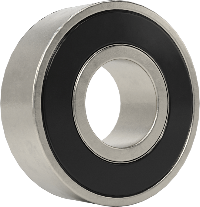 Gıda ve İçecek için 440C Paslanmaz Çelik Bilyalı Rulman, Sızdırmaz, Anma Numarası R6-2RS, 3/8" Mil Çapı
