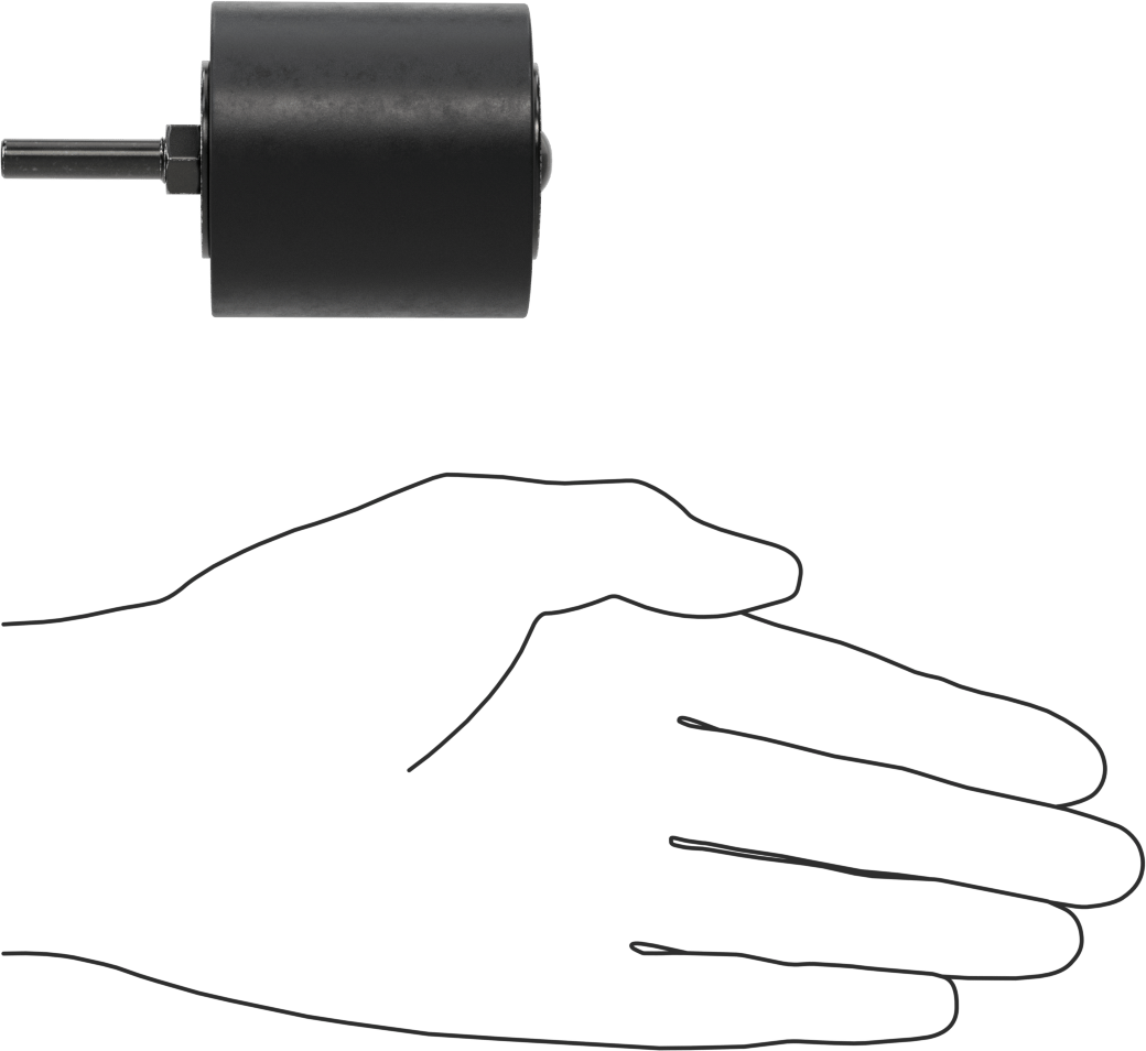 Zımpara Manşonları için Tambur, 1/4" Çaplı Şaft ile, 2 inç Çap, 2" Uzunluk