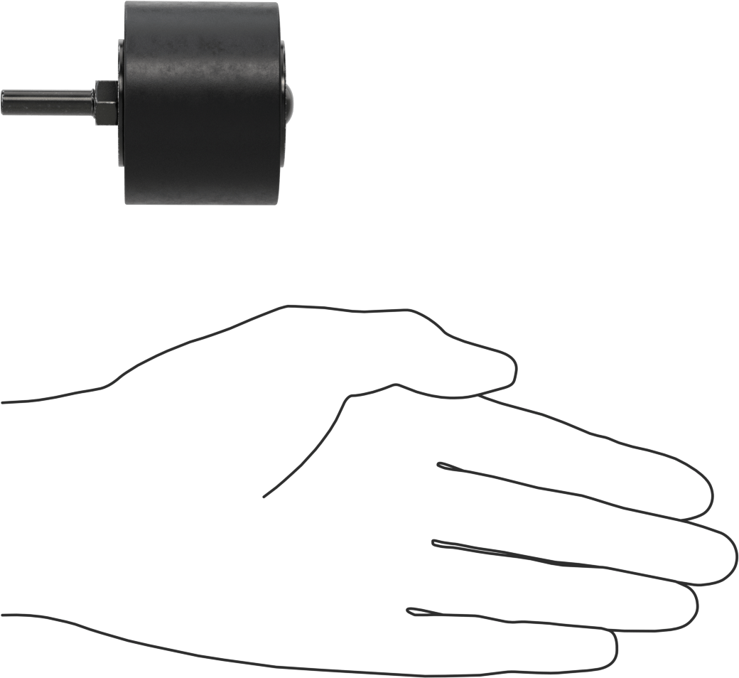Zımpara Manşonları için Tambur, 1/4" Çaplı Şaft ile, 2 inç Çap, 1-1/2" Uzunluk