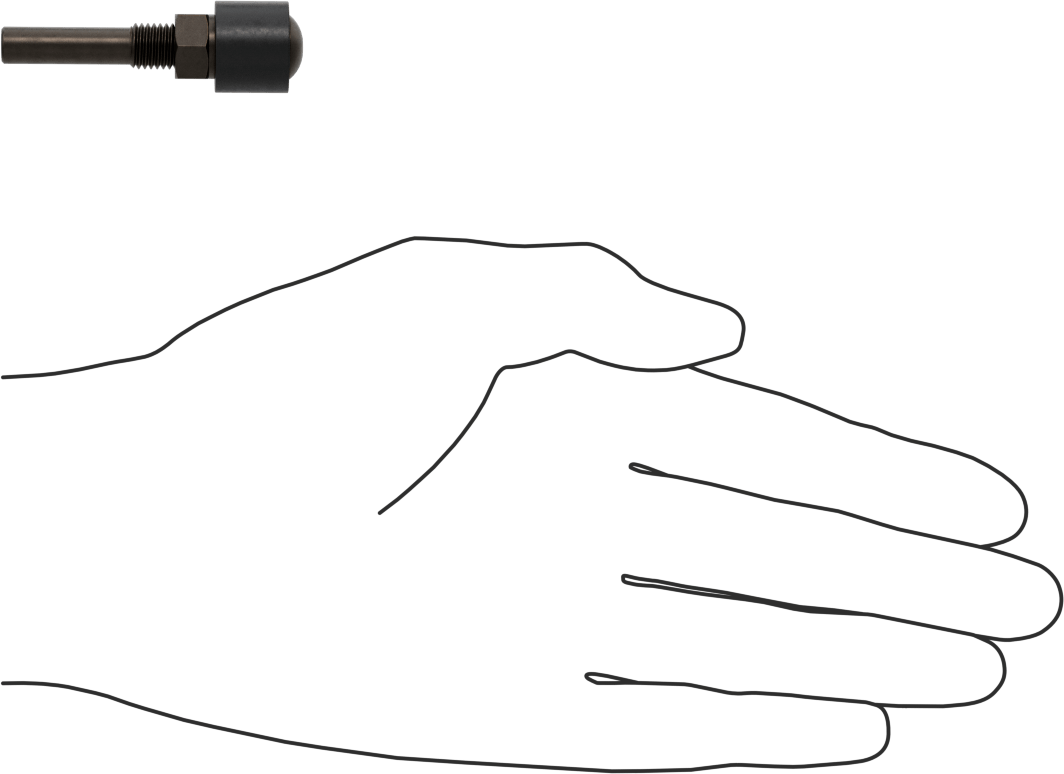 Zımpara Manşonları için Tambur, 1/4" Çaplı Şaft ile, 5/8" Çap, 1/2" Uzunluk