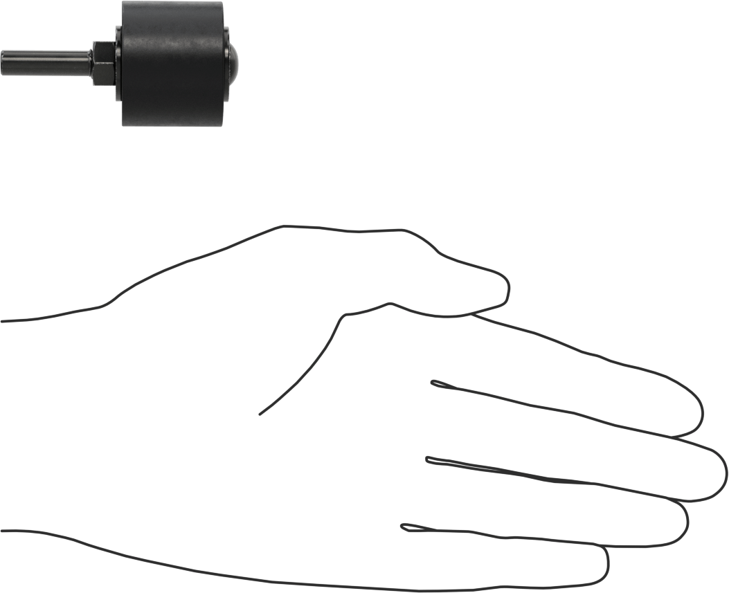 Zımpara Manşonları için Tambur, 1/4" Çaplı Şaft ile, 1-1/4" Çap, 1" Uzunluk