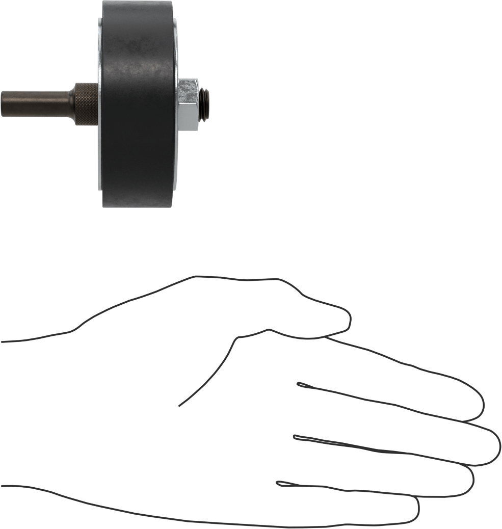Zımpara Manşonları için Tambur, 3/8" Çaplı Şaft ile, 3" Çap, 1" Uzunluk