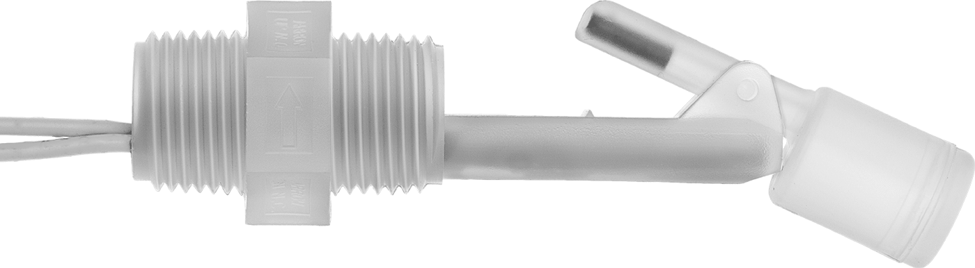Yatay Montajlı Şamandıralı Anahtar, Yiyecek ve İçecek için, 1/2 NPT x 1/2 NPT Erkek
