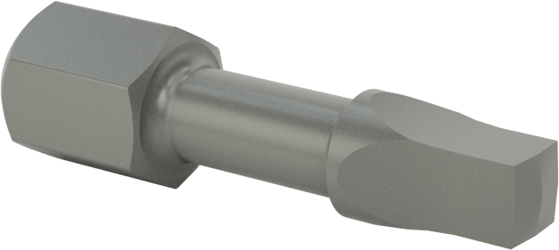 Darbeli Tornavida için Kare Uç, 1/4" Altıgen Şaft, 3 Boyutu