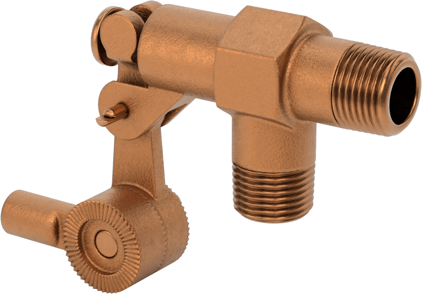 Su için Şamandıralı Vana Gövdesi, Buna-N Conta ile, Yivli Piston, 3/8 NPT Erkek