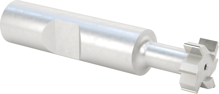 Karbür Uçlu T-Yuvası Uçlu Freze, 1/4" T-Yuvası Cıvata Boyutu için, Kaplamasız
