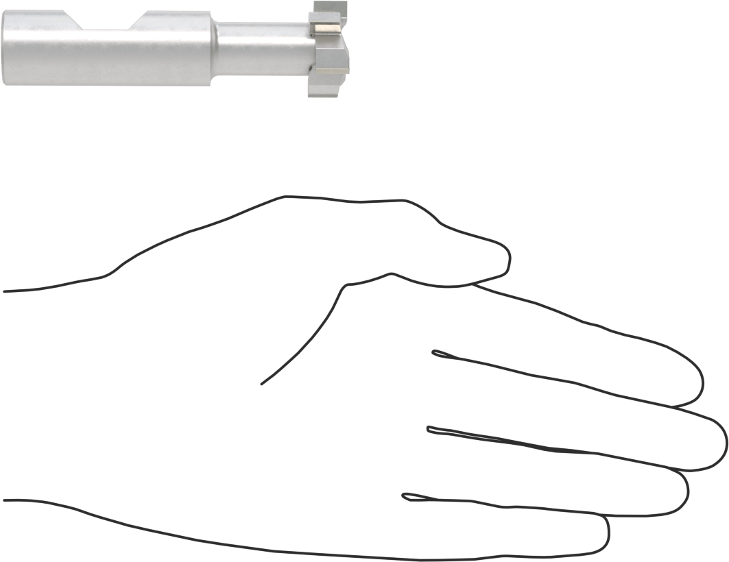 Karbür Uçlu T-Yuvası Uçlu Freze, 1/2" T-Yiv Cıvata Boyutu için, Kaplamasız
