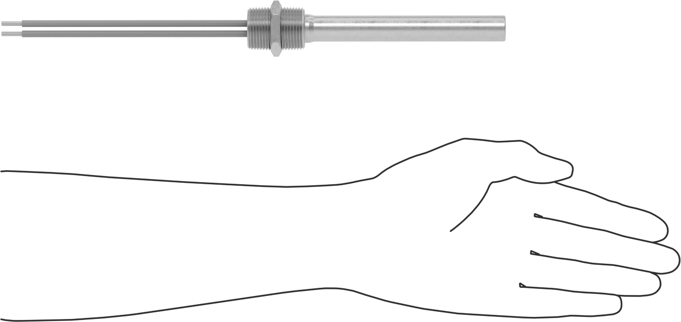 Kompakt Vidalı Tıpa Daldırma Isıtıcı, Kimyasal Çözeltiler için, 120V AC, 1000W