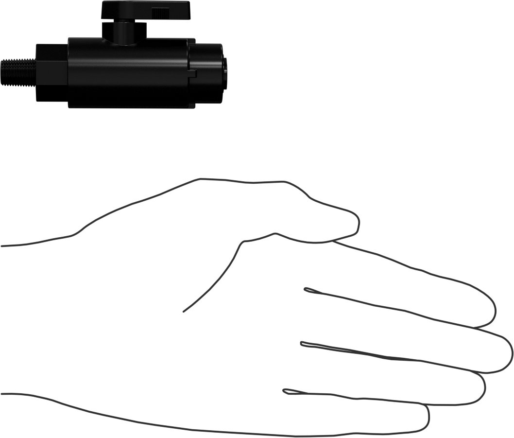 Kimyasallar için Açma/Kapama Vanası, PVC, Adaptör, 3/8" Push-to-Connect x 1/8 NPT Erkek