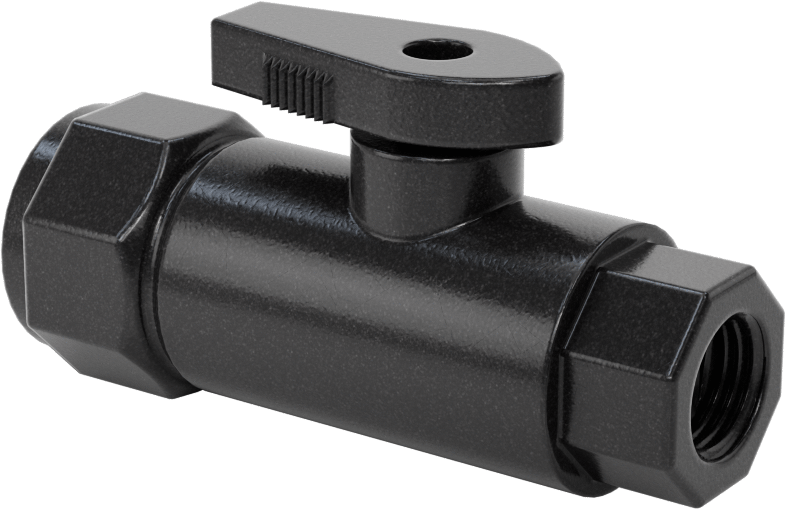 Kimyasallar için Açma/Kapama Vanası, Polipropilen, Adaptör, 1/2" Push-to-Connect x 1/4 NPT Dişi