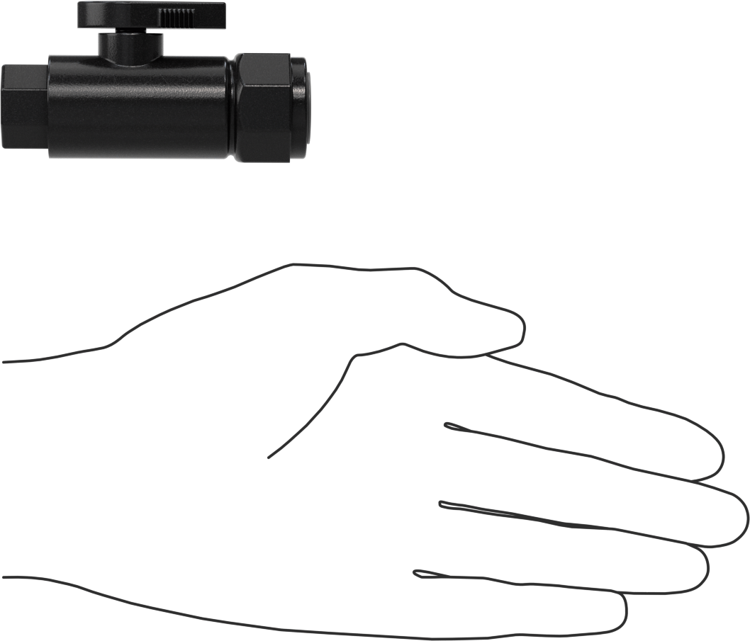 Kimyasallar için Açma/Kapama Vanası, Polipropilen, Adaptör, 1/2" Push-to-Connect x 1/4 NPT Dişi