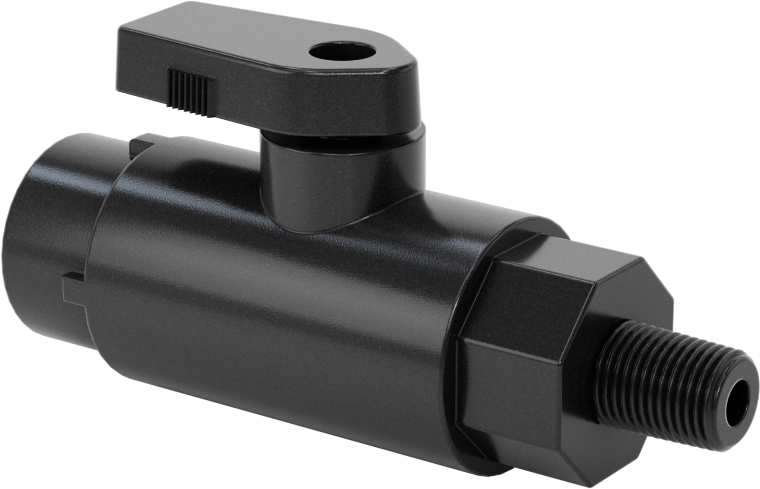 Kimyasallar için Açma/Kapama Vanası, Polipropilen, Adaptör, 1/4" Tak-Çalıştır x 1/8 NPT Erkek