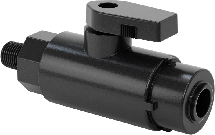 Kimyasallar için Açma/Kapama Vanası, Polipropilen, Adaptör, 3/8" Push-to-Connect x 1/8 NPT Erkek