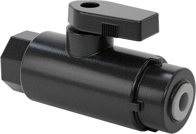 Kimyasallar için Açma/Kapama Vanası, Naylon, Adaptör, 1/4" Push-to-Connect x 1/4 NPT Dişi