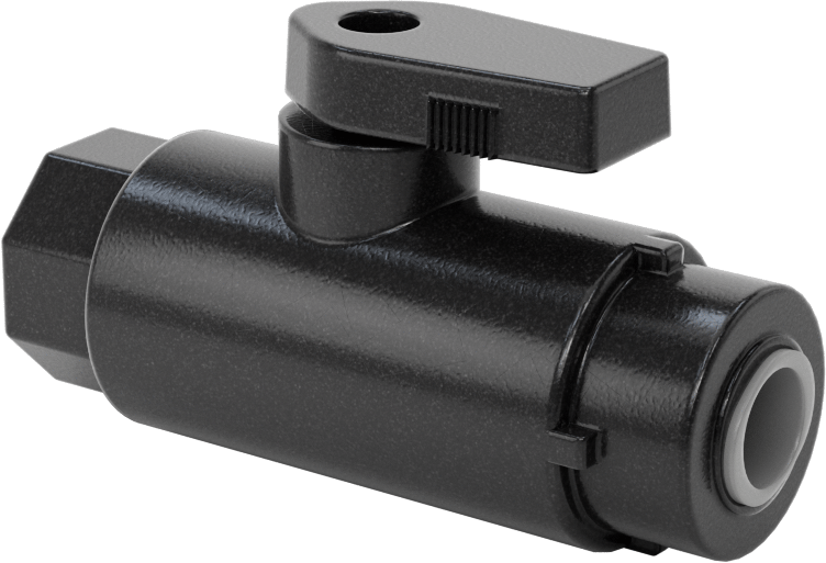 Kimyasallar için Açma/Kapama Vanası, Naylon, Adaptör, 3/8" Push-to-Connect x 1/4 NPT Dişi