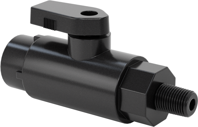 Kimyasallar için Açma/Kapama Vanası, Naylon, Adaptör, 1/4" Tak-Çalıştır x 1/8 NPT Erkek