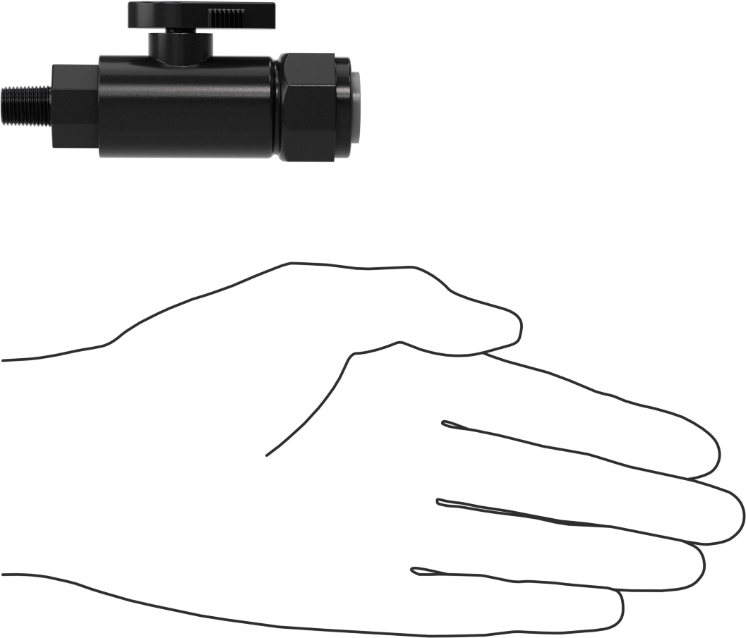Kimyasallar için Açma/Kapama Vanası, Naylon, Adaptör, 1/2" Push-to-Connect x 1/8 NPT Erkek