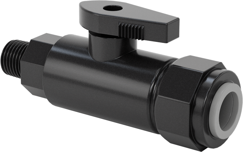 Kimyasallar için Açma/Kapama Vanası, Naylon, Adaptör, 1/2" Push-to-Connect x 1/4 NPT Erkek