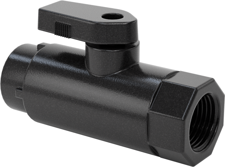 Kimyasallar için Açma/Kapama Vanası, PVDF, Adaptör, 1/4" Tak-Çalıştır x 3/8 NPT Dişi
