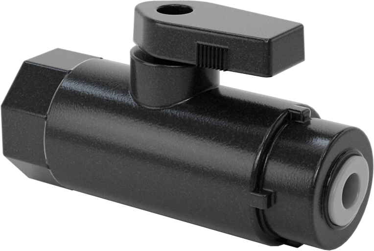 Kimyasallar için Açma/Kapama Vanası, PVDF, Adaptör, 1/4" Tak-Çalıştır x 3/8 NPT Dişi