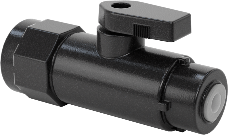 Kimyasallar için Açma/Kapama Vanası, PVDF, Adaptör, 1/4" Push-to-Connect x 1/2 NPT Dişi
