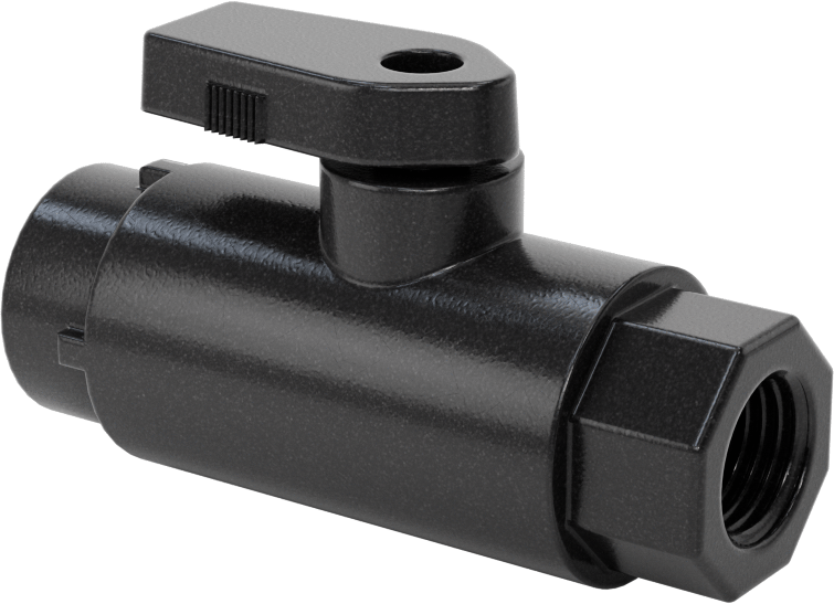 Kimyasallar için Açma/Kapama Vanası, PVDF, Adaptör, 3/8" Push-to-Connect x 1/4 NPT Dişi