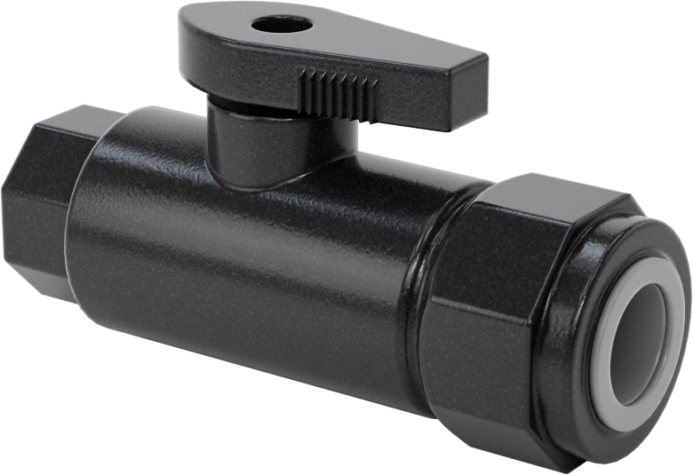 Kimyasallar için Açma/Kapama Vanası, PVDF, Adaptör, 1/2" Push-to-Connect x 1/4 NPT Dişi