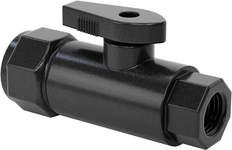 Kimyasallar için Açma/Kapama Vanası, PVDF, Adaptör, 1/2" Push-to-Connect x 1/4 NPT Dişi