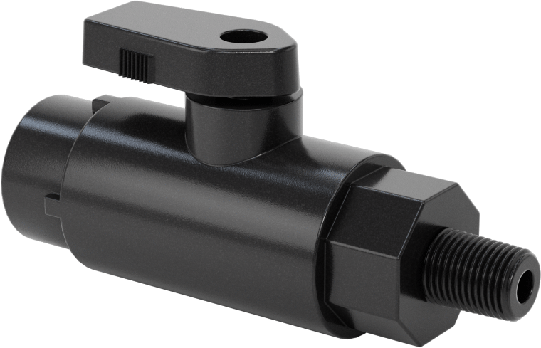 Kimyasallar için Açma/Kapama Vanası, PVDF, Adaptör, 1/4" Tak-Çalıştır x 1/8 NPT Erkek