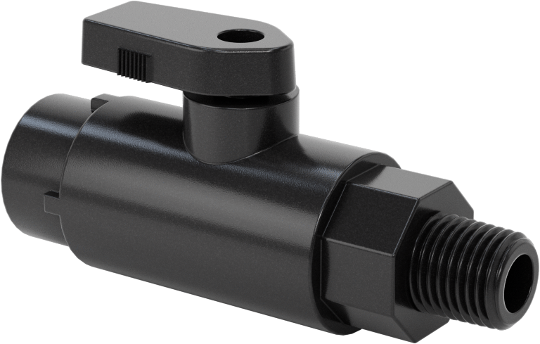 Kimyasallar için Açma/Kapama Vanası, PVDF, Adaptör, 3/8" Push-to-Connect x 1/4 NPT Erkek
