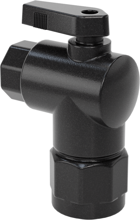 Kimyasallar için Açma/Kapama Vanası, Polipropilen, 90 Derece Adaptör, 1/2" Bağlantı x 1/4 NPT Dişi