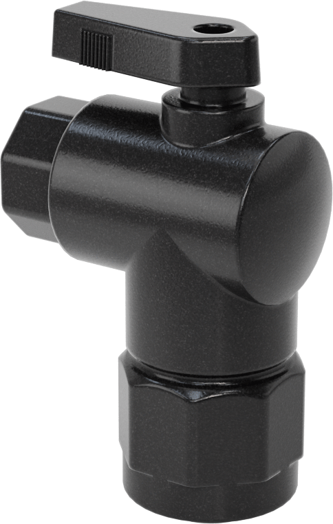 Kimyasallar için Açma/Kapama Vanası, Naylon, 90 Derece Adaptör, 1/2" Bağlantı x 1/4 NPT Dişi