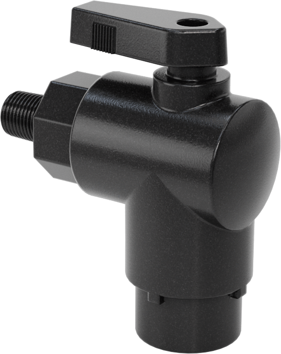 Kimyasallar için Açma/Kapama Vanası, PVDF, 90 Derece Adaptör, 1/4" Bağlantı x 1/8 NPT Erkek