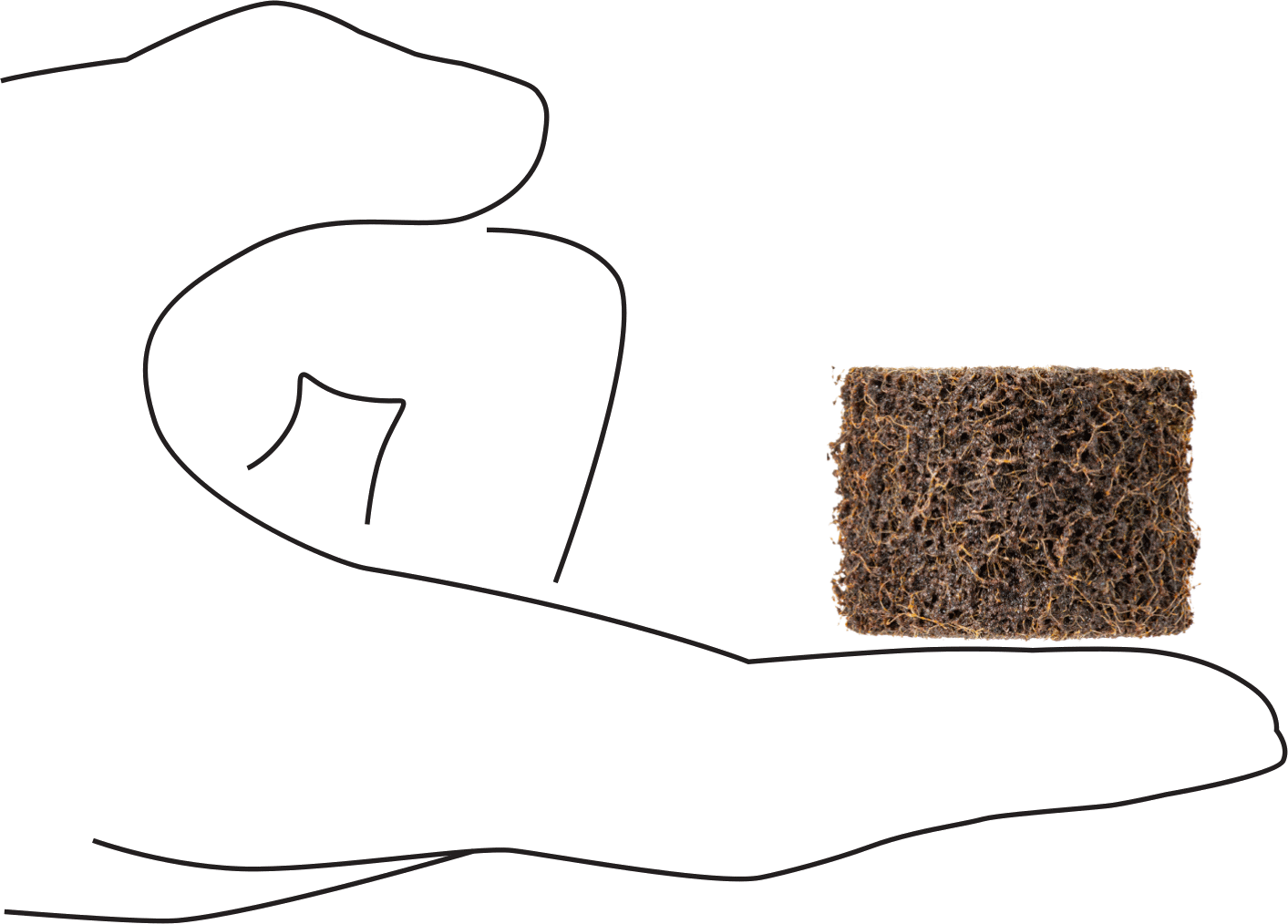 Naylon Örgü Yastıklı Zımpara Kılıfı, Kaba Sınıf, 1" ID, 1" Uzunluk