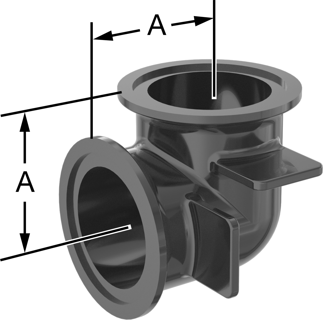 Pipe Size 3 Angled Bend