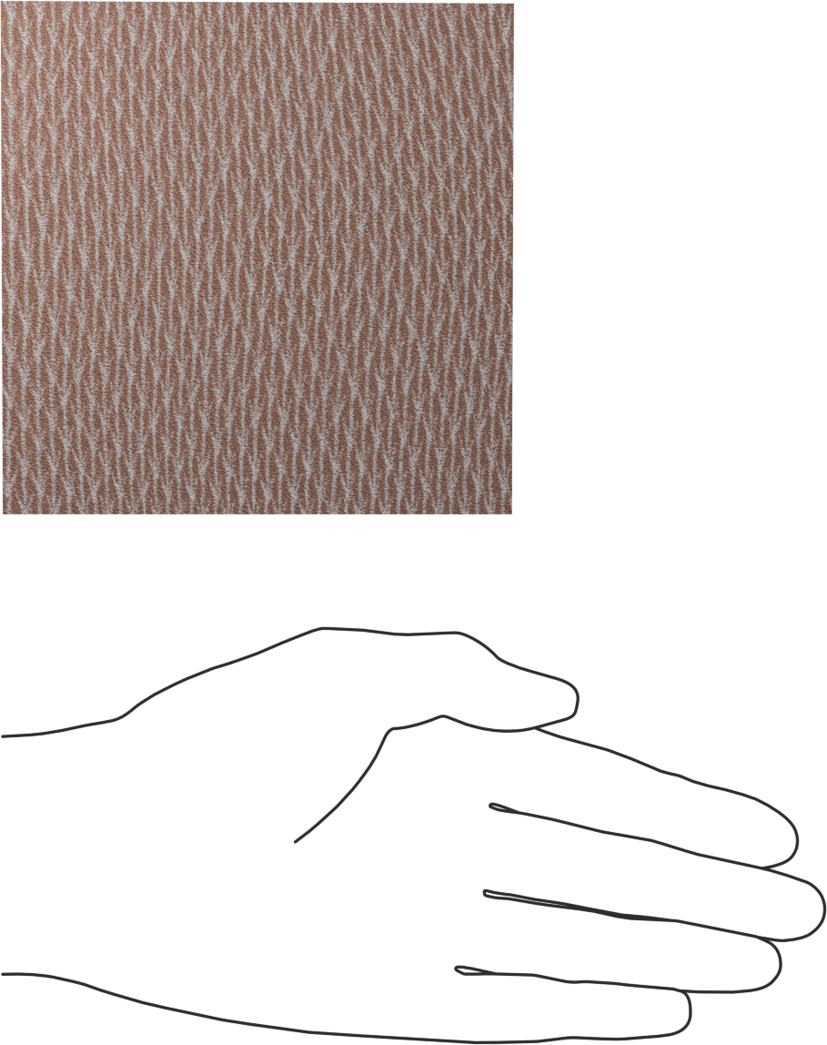 Yapışkan Sırtlı Zımpara Kağıdı, 4-1/2" x 4-1/2", Pürüzsüz Yüzey için, 180 Kum