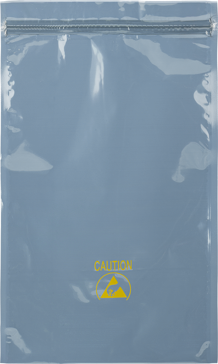 Statik Koruyucu Yeniden Kapatılabilir Torba, Alüminize Polyester Plastik Katman, 3" Genişlik, 5" Yükseklik