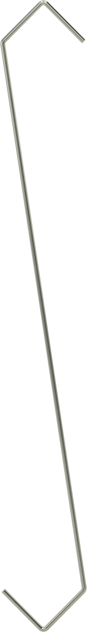 Kaldırma Amaçlı Olmayan Açık Uçlu S-Kanca, V-Kancalı Düz, 3/32" Kalınlık, 10" Kullanılabilir Uzunluk