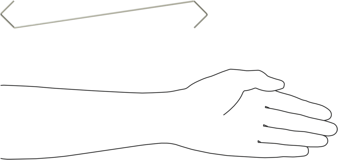 Kaldırma Amaçlı Olmayan Açık Uçlu S-Kanca, V-Kancalı Düz, 3/32" Kalınlık, 10" Kullanılabilir Uzunluk