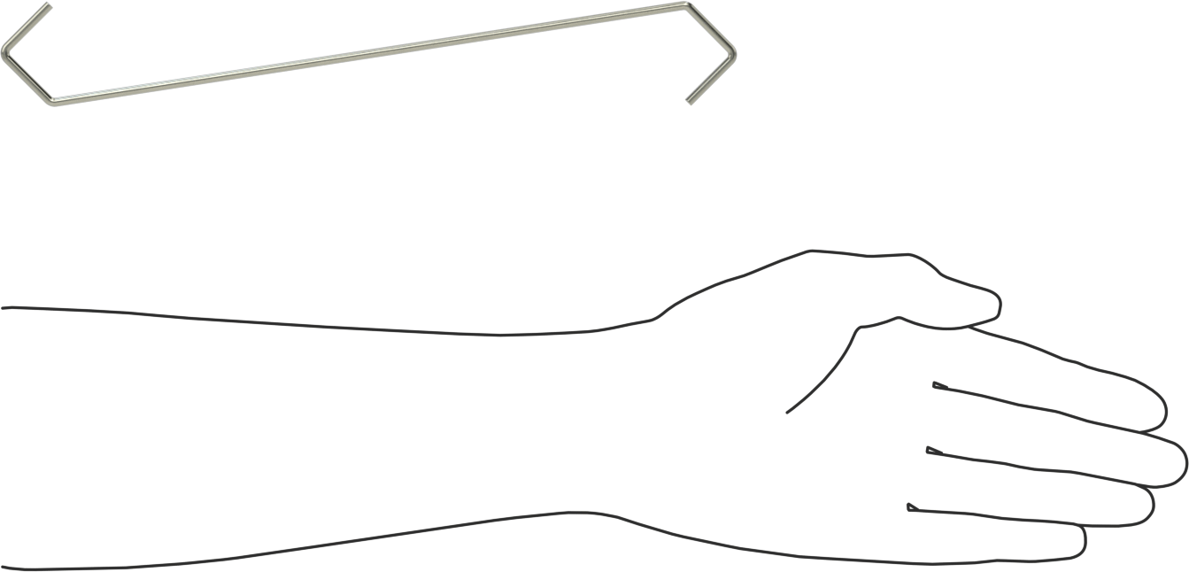 Kaldırma Amaçlı Olmayan Açık Uçlu S-Kanca, V-Kancalı Düz, 1/8" Kalınlık, 10" Kullanılabilir Uzunluk