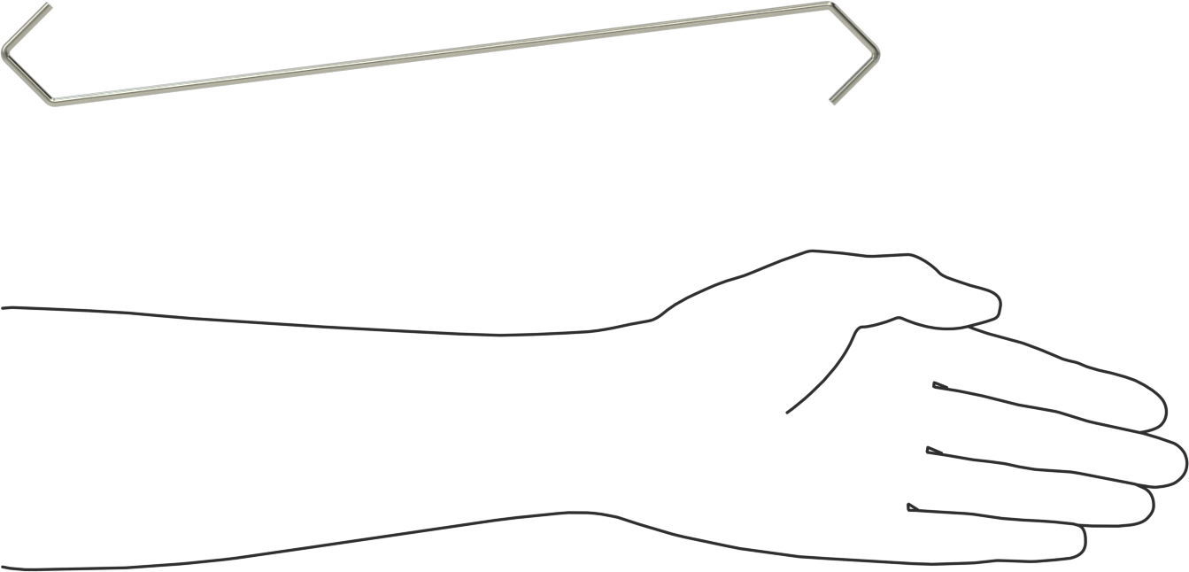 Kaldırma Amaçlı Olmayan Açık Uçlu S-Kanca, V-Kancalı Düz, 1/8" Kalınlık, 12" Kullanılabilir Uzunluk
