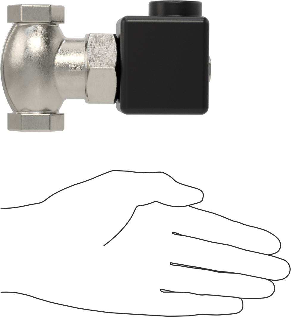 PTFE Contalı 316 Paslanmaz Çelik Solenoid Açma/Kapama Valfi, Soğutucu ve Deterjan için, 1/2 NPT Dişi
