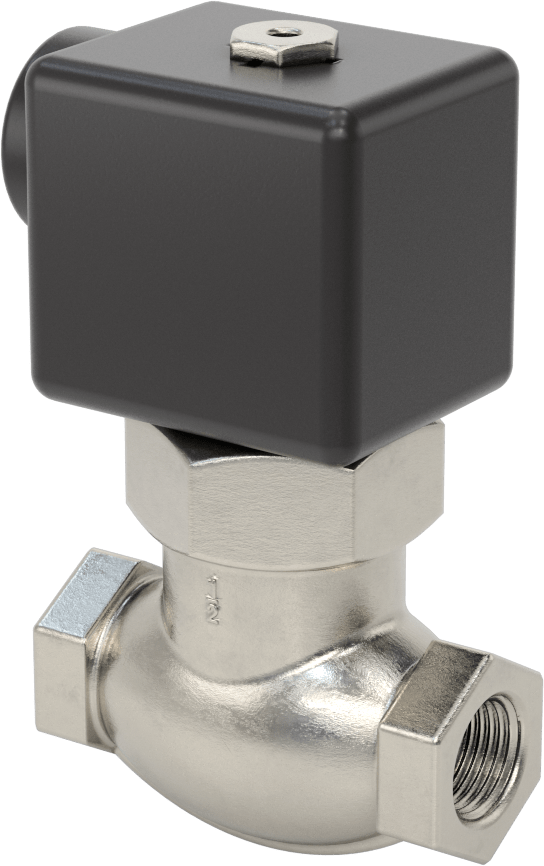 PTFE Contalı 316 Paslanmaz Çelik Solenoid Açma/Kapama Valfi, Soğutucu ve Deterjan için, 1/2 NPT Dişi