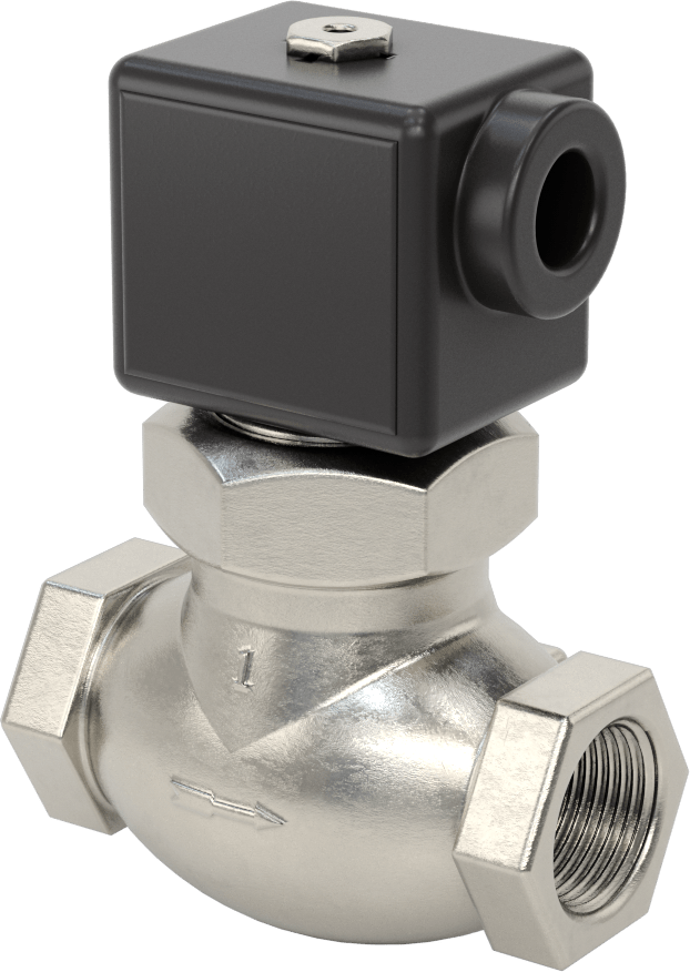 PTFE Contalı 316 Paslanmaz Çelik Solenoid Açma/Kapama Valfi, Soğutucu ve Deterjan için, 1 NPT Dişi